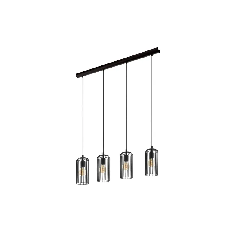 Bestseller Eglo Colgante De Luz Roccamena 1 Acero Negro | Apta para 4x E27