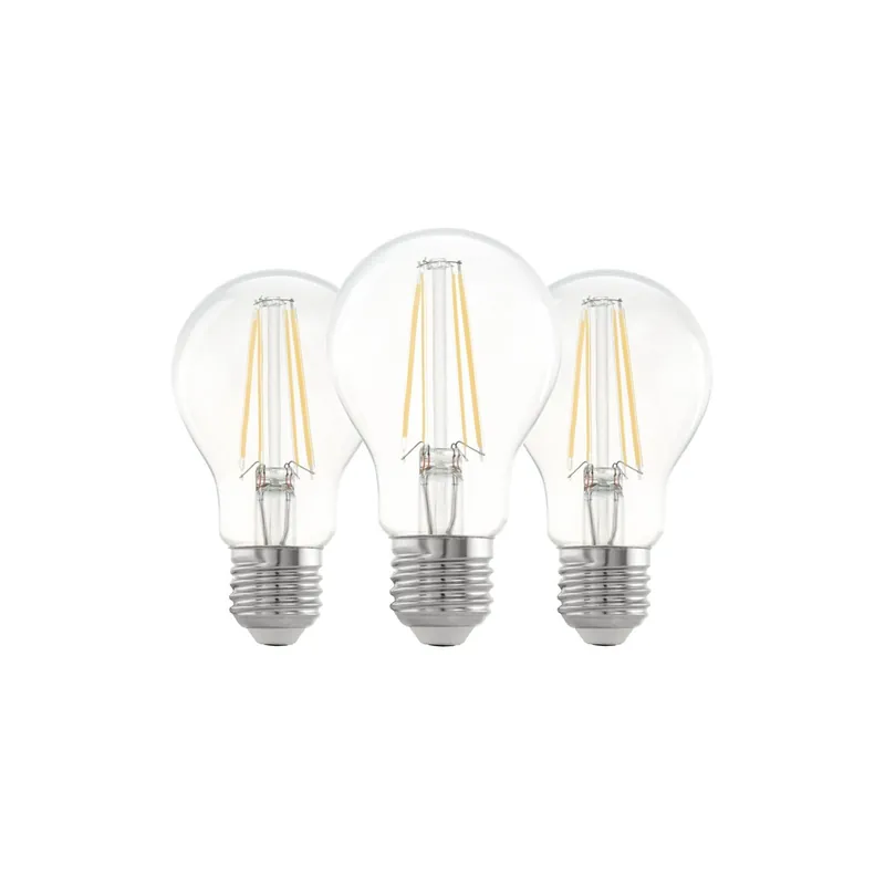 Alta Calidad Multipack 3x Eglo LED Pera E27 Con Filamento Clara 21W 806lm - 827 Luz Muy Cálida | Reemplazo 60W