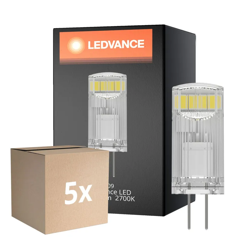 Alta Calidad Multipack 5x Ledvance Performance LED Capsule Clara G4 1.5W 200lm - 827 Luz Muy Cálida | Reemplazo 20W