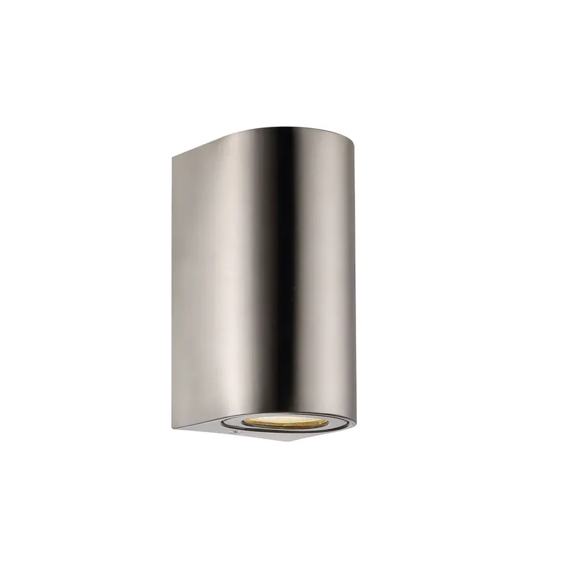 Nordlux Canto Maxi 2 Luz De Pared Acero Inoxidable Up & Down | IP44 - Apta para 2x GU10 Más Vendido