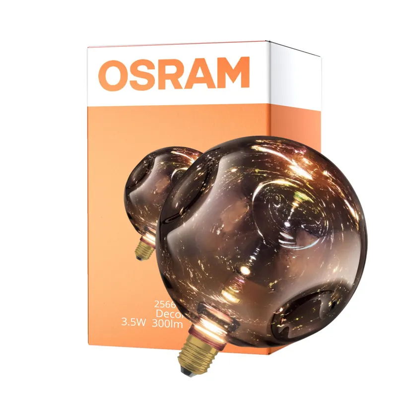 Osram Decor LED Lamp Negro Vidrio E27 3.5W 300lm - 827 Luz Muy Cálida | Reemplazo 25W Oferta Flash