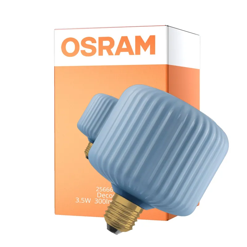 Pago Seguro Osram Decor LED Lamp Azul Vidrio E27 3.5W 300lm - 827 Luz Muy Cálida | Reemplazo 25W
