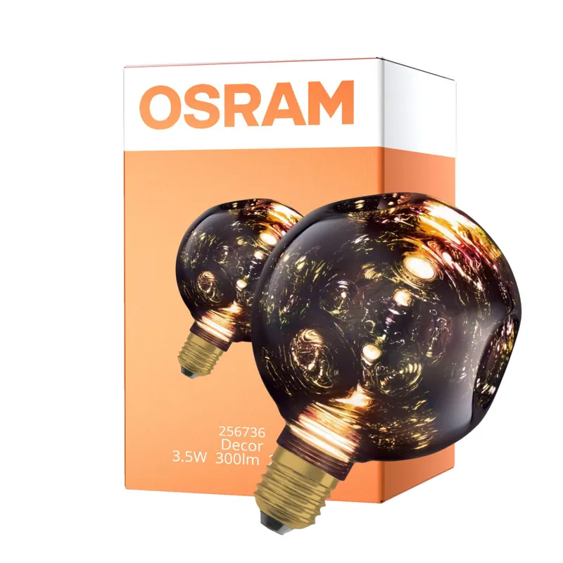 Osram Decor LED Lamp Negro Vidrio E27 3.5W 300lm - 827 Luz Muy Cálida | Reemplazo 25W Gran Oferta
