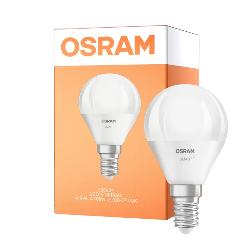 Novedad Osram Smart+ Mateer Classic E14 Pera Mate 4.9W 470lm - 827-865 Ajustable Blanco | Reemplazo 40W