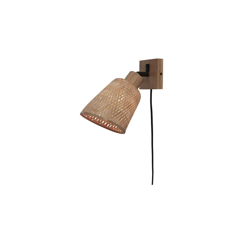 Good&Mojo Luz De Pared Java Bambú Marrón | Apta para 1x E27 Compra Hoy