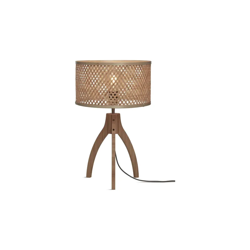 Good&Mojo Lámpara De Mesa Java Bambú Marrón | Apta para 1x E27 Bestseller