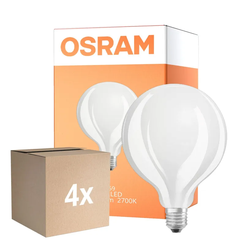 Marca Reconocida Multipack 4x Osram Retrofit LED E27 Globe con Filamento Mate 11W 1521lm - 827 Luz muy Cálida | Reemplazo 100W