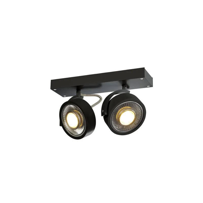 SLV Kalu Foco Aluminium Negro | Apta para 2x GU10 (AR111) Precio De Fábrica
