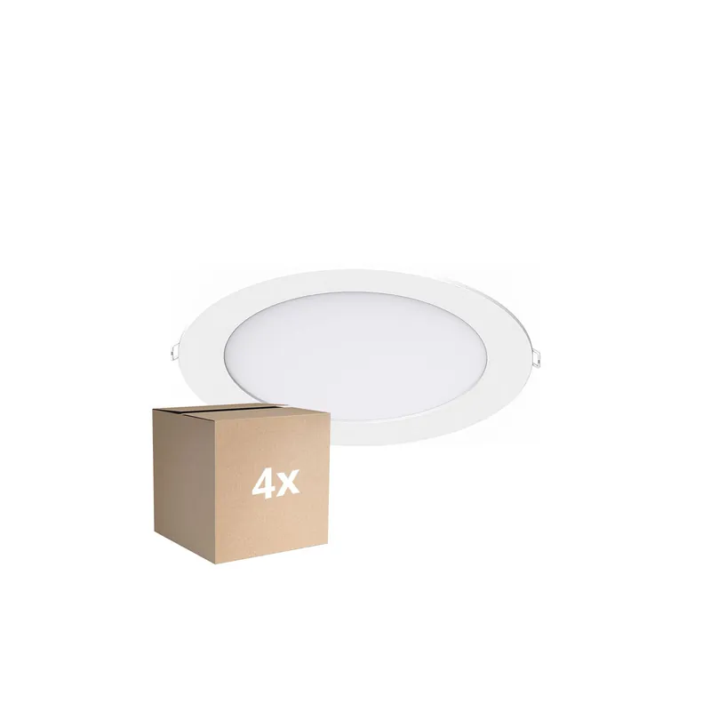 A Buen Precio Multipack 4x Noxion Downlight LED Slim V2.0 20W 2000lm 120D - 830 Luz Cálida | 225mm - Recorte 200mm - IP44