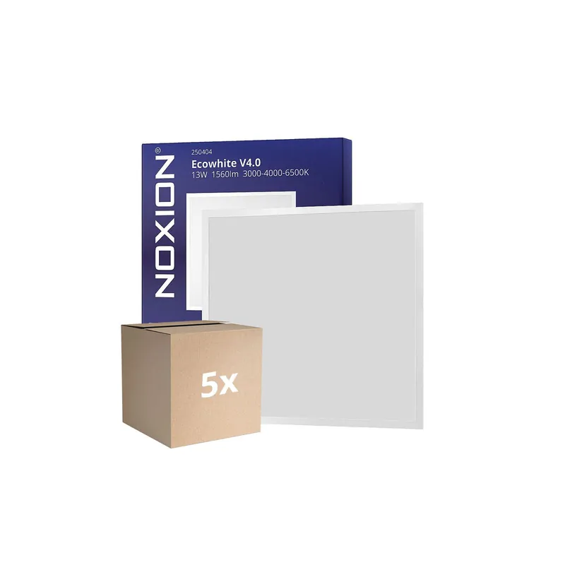 Disponible Ahora Multipack 5x Noxion Panel LED Ecowhite V4.0 13W 1560lm - 830-840-865 CCT | 30x30cm - Philips driver