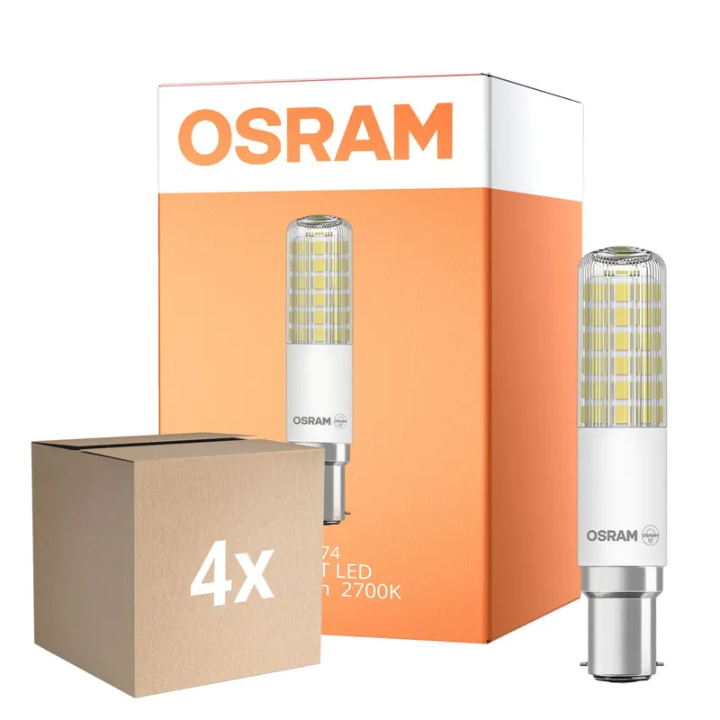 Pago Seguro Multipack 4x Osram Special T Slim LED B15d Clara 8W 1055lm - 827 Luz Muy Cálida | Regulable - Reemplazo 75W