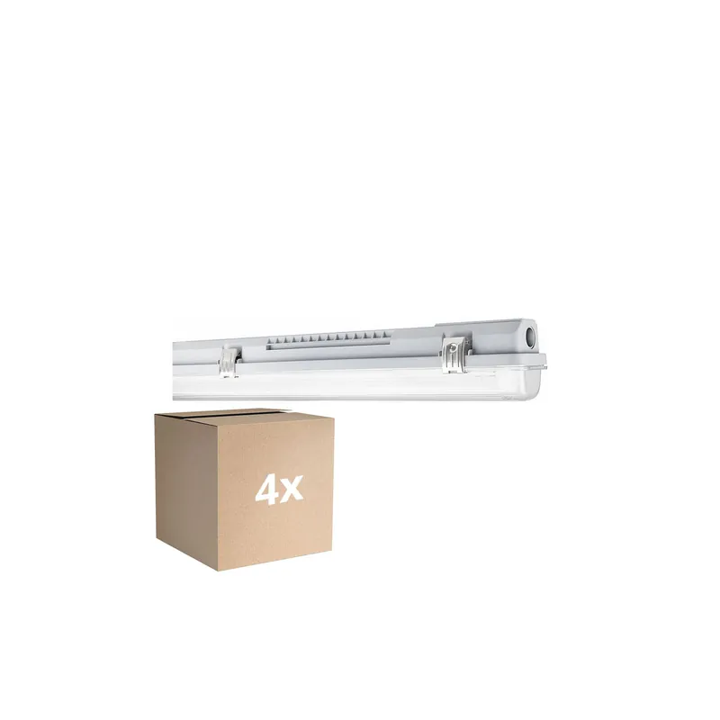 Certificado Multipack 4x Ledvance LED Prueba De Vapor Alojamiento MT Gen 3 IP65 | Apta para 1x120cm Tubo LED