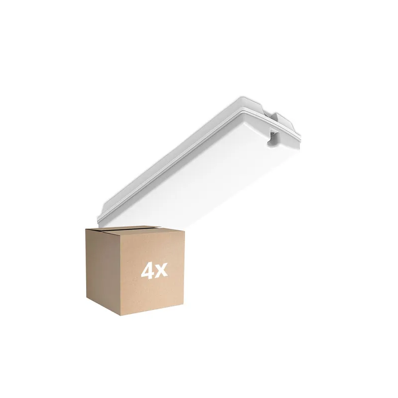 Imprescindible (Must-Have) Multipack 4x Bright Choice Plafón LED Techo/Pared Blanco 3W 280lm - 830 Luz Cálida | IP66