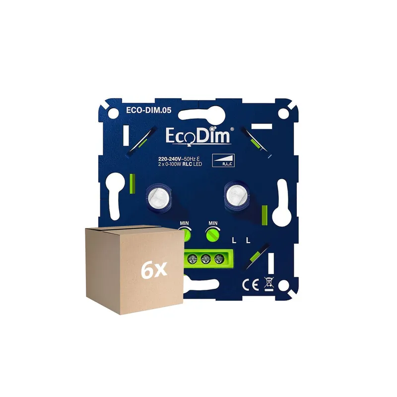 Envío Exprés Multipack 6x EcoDim.05 Dimmer LED DUO 0-100W (RLC)