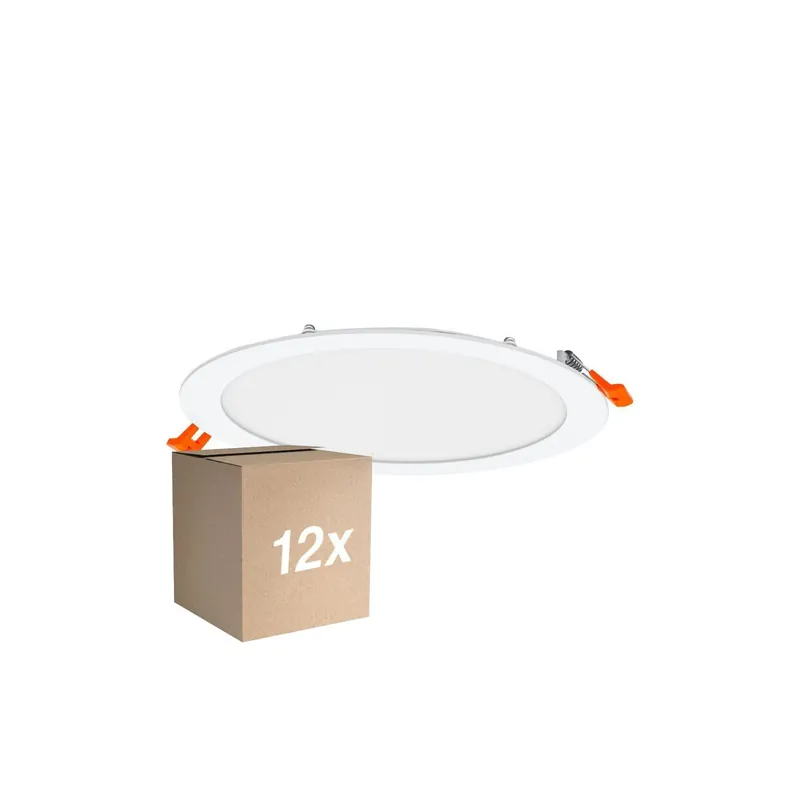 Precio Reducido Multipack 12x Osram Downlight LED Recess Slim Blanco 22W 2000lm 110D - 840 Blanco Frio| Recorte 200mm - IP20