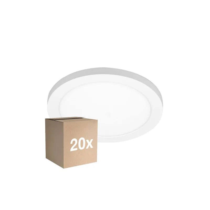 Alta Calidad Multipack 20x Noxion Downlight LED Ecowhite Blanco 18W 1530lm 110D - 830 840 860 Ajustable Blanco | 217mm - Recorte 55-175mm - Regulable