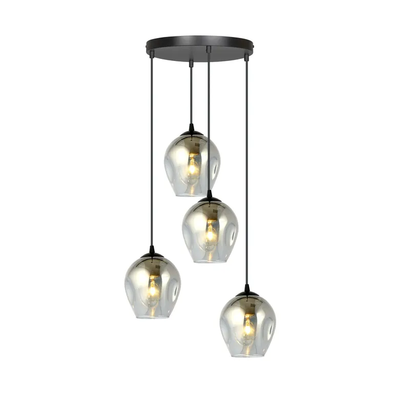 Emibig Colgante De Luz Istar Acero Negro | Apta para 4x E27 - Max 10W Directo De Fábrica
