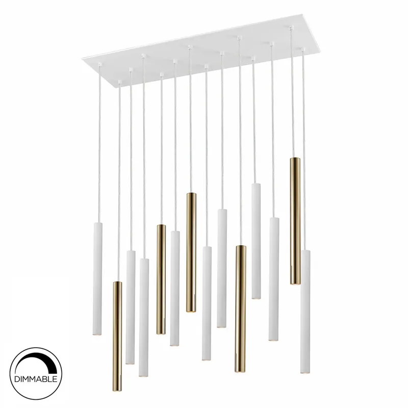 Alta Calidad SCHULLER VARAS Colgante oro-blanco 14L dimable