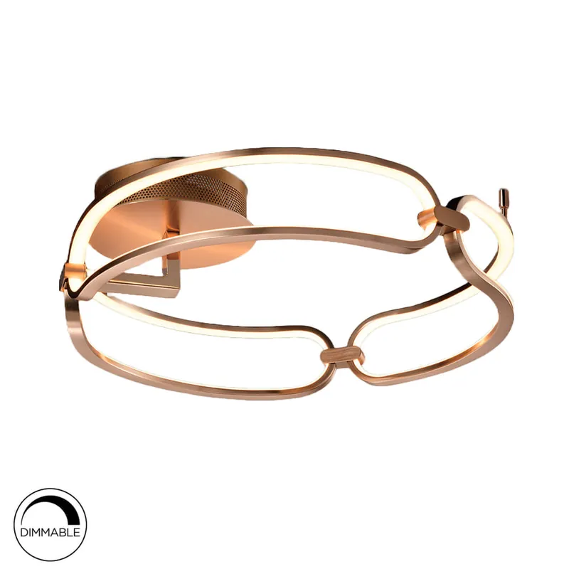 SCHULLER COLETTE 470 Plafón Oro Rosa Dimable Compra Ahora