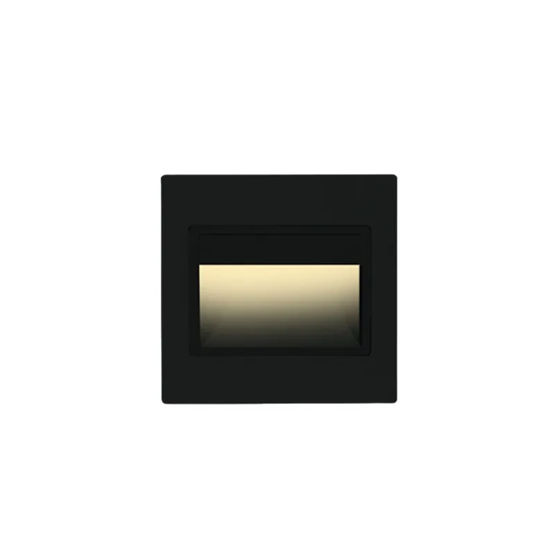 ONE LIGHT Empotrable de Pared 94x94 Negro Económico