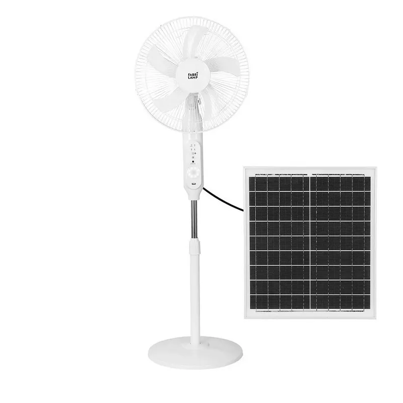 Precio Económico FABRILAMP CLIMA Ventilador Solar De Pie Blanco