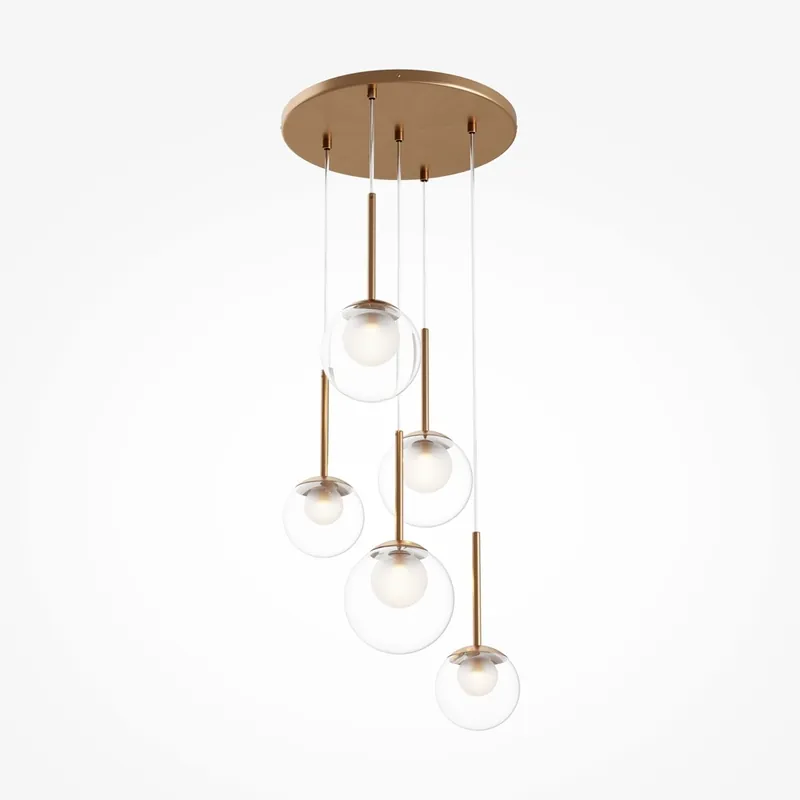 Novedad Lampe de plafond Basic Form Transparent (5 lumieres)