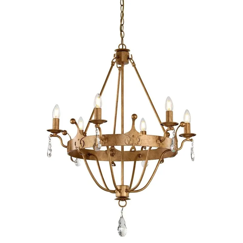 Entrega Rápida Lustre Windsor (6 lumières)