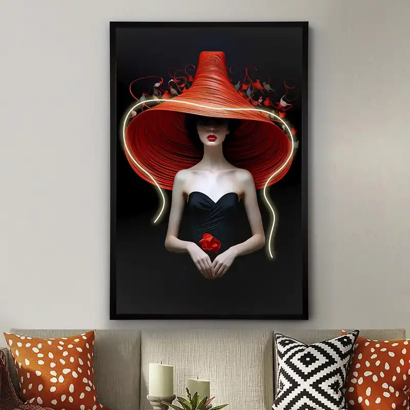 Precio Rebajado Cuadro con luz LED Tocado (80x120cm.)