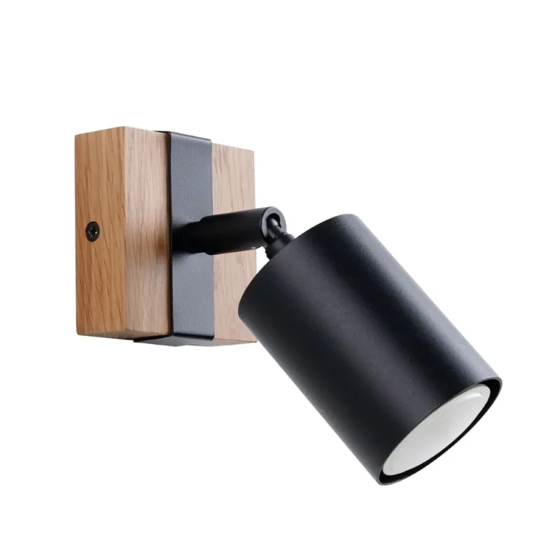 A Buen Precio Aplique de pared Domovi negro, 1 luz