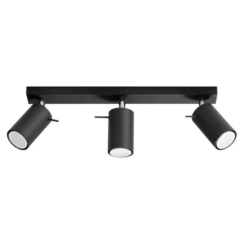 Precio De Fábrica Regleta Vinivi negro, 3 luces