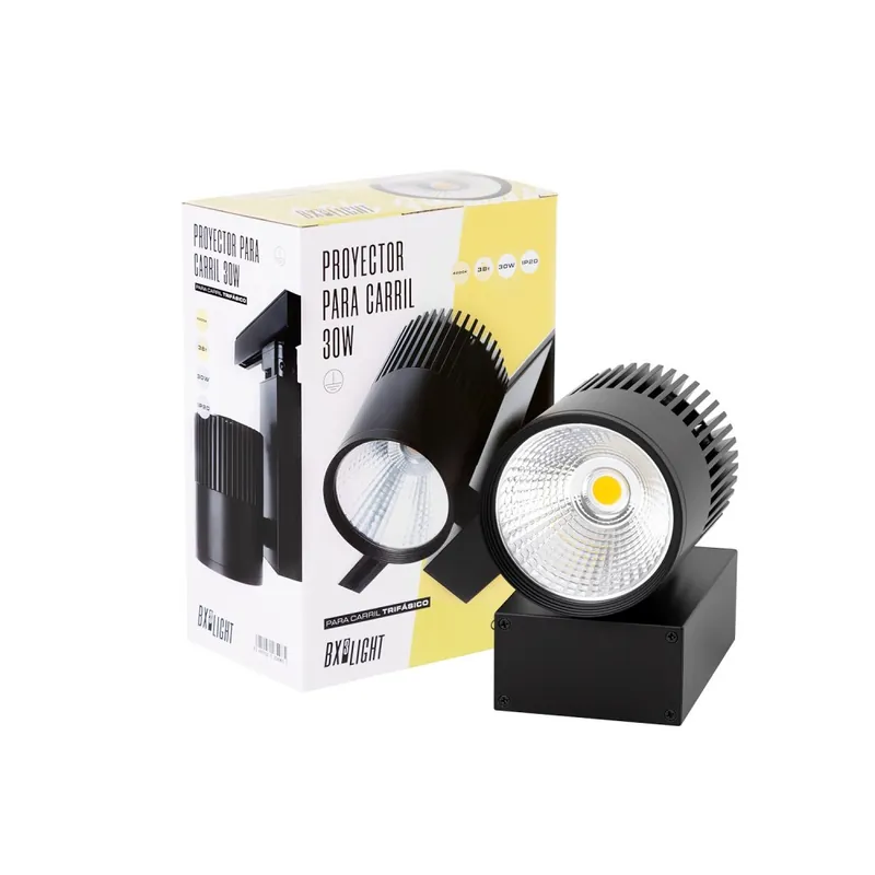 Foco de Carril LED 30W 2538Lm CRI90 3000ºK Trifásico UGR17 50.000H Novedad