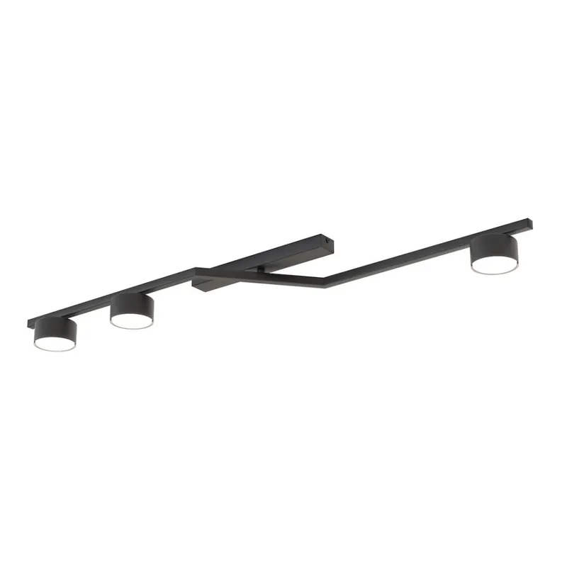 Súper Precio Lámpara de techo Vorn negro (3 luces)