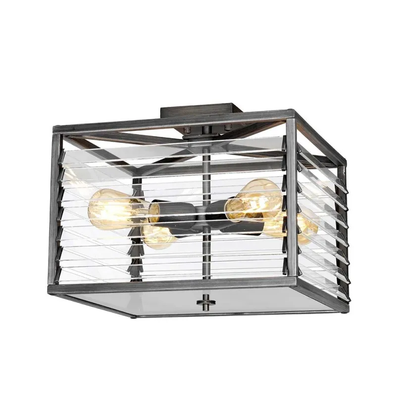 Precio Reducido Plafón de techo Louvre (4 luces)