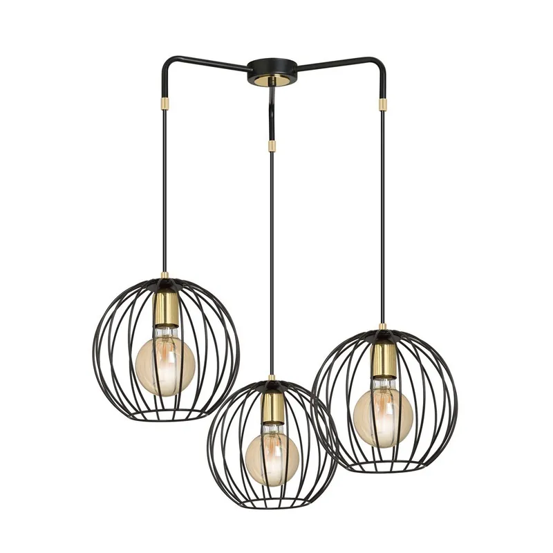 Lámpara colgante Balora Negro (3 luces) Precio Económico