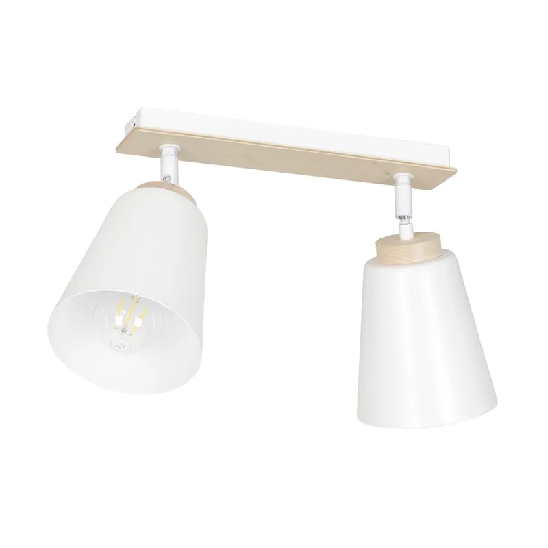 Regleta de techo Tasla Blanco (2 luces) Favorito De Clientes