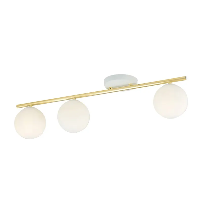 Regleta de techo Valenti II Opal (3 luces) Precio De Oferta