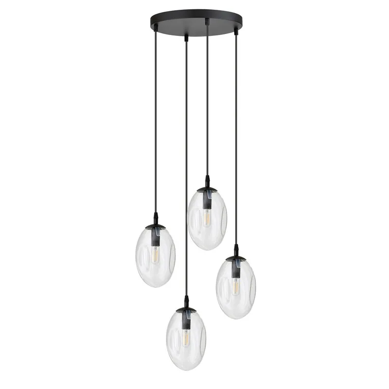 Lámpara de techo Celeste Transparente (4 luces) Última Oportunidad