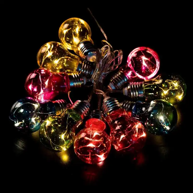 Últimas Unidades Guirlande LED 20 Ampoules colorés (3 x AA)