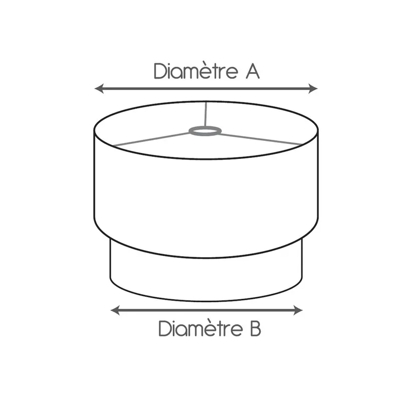 Abat-jour sur mesure Cylindrique Double (Suspension) Barato