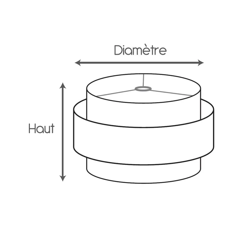 Abat-jour sur mesure Cylindrique Triple Extérieur (Suspension) Promoción