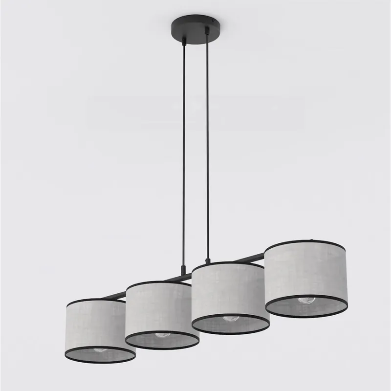 Lámpara colgante Nar Gris (4 luces) Popular