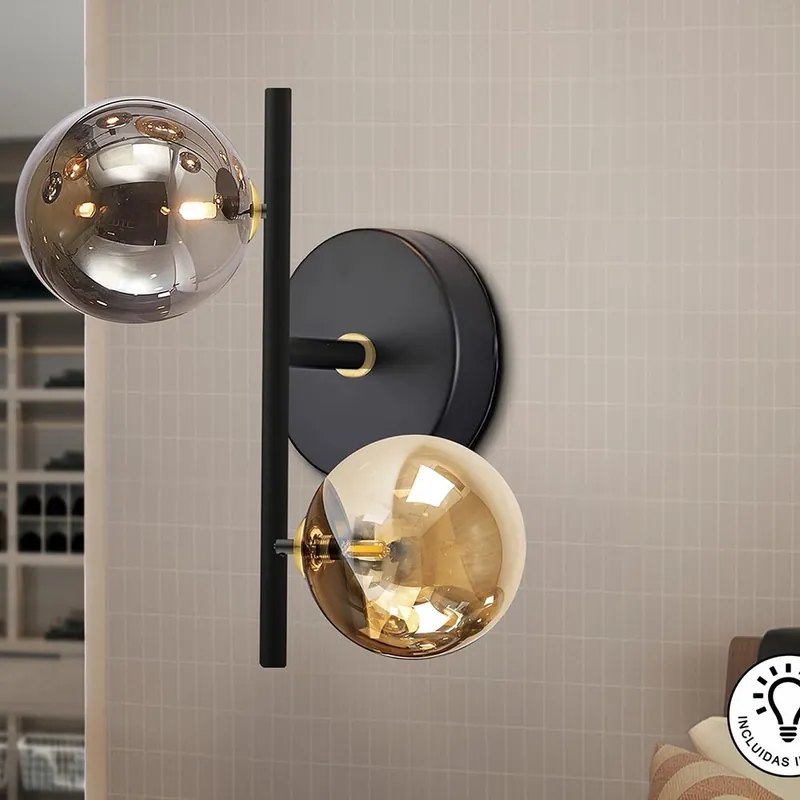 Aplique De Pared Dark (2 luces) Pago Seguro
