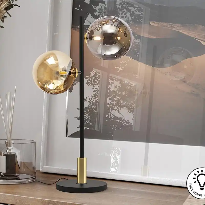 Stock Limitado Lámpara De Mesa Dark (2 luces)