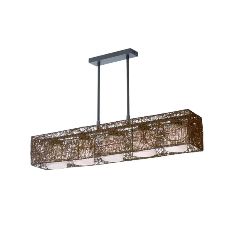 LAMPARA ALEXANDRA 5 LUCES WENGUE Devolución Gratuita