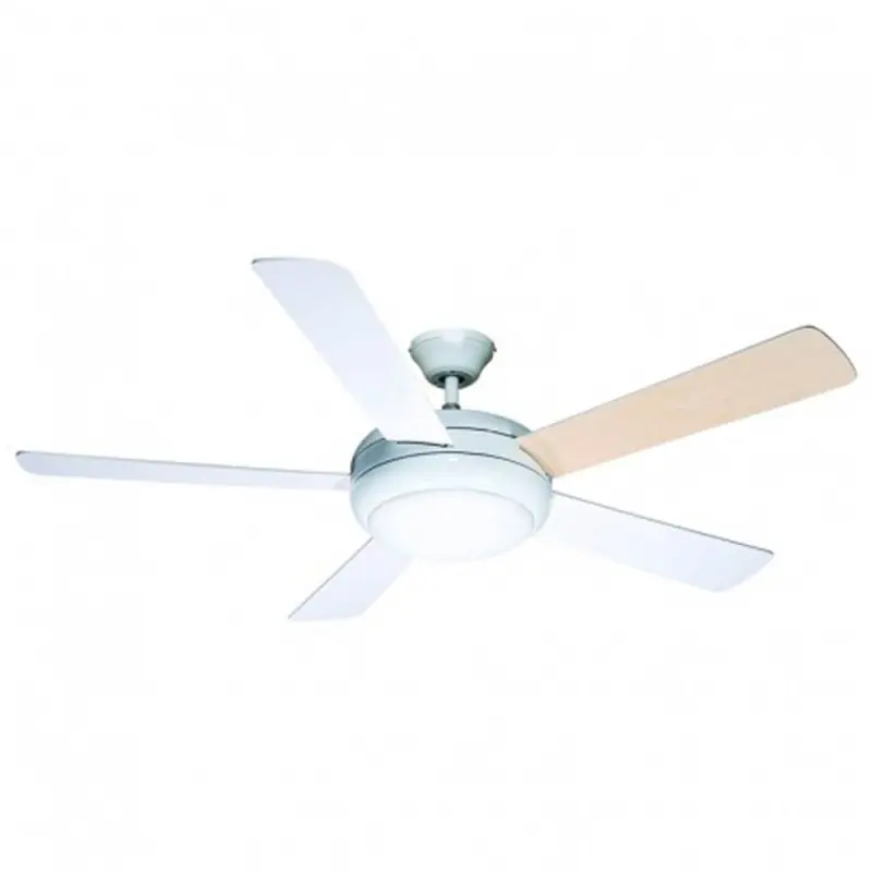 Ventilador de techo Randy 2xE27 acabado blanco estilo moderno aspas madera/blanco motor AC 132cm Ø Solo Hoy
