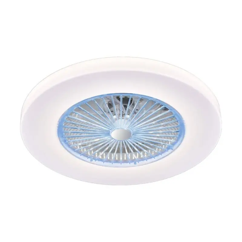 Ventilador de techo Kitale LED 45w 3CCT acabado blanco estilo moderno plafón ventilador motor DC 59cm Ø Oferta Especial