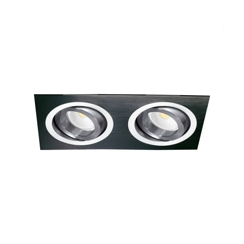 Gran Oferta Empotrable 2L Helium Negro-Aluminio