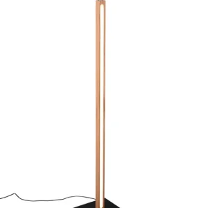 Venta Final Lámpara de pie Trio Bellari LED madera natural 3000K táctil 115cm 426410130