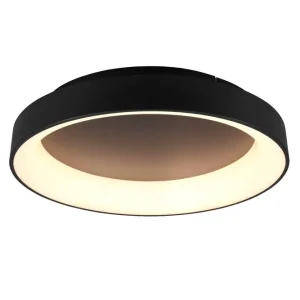 Alta Calidad Plafón de techo Trio Girona LED negro mate CCT regulable con mando Ø60cm 671290132