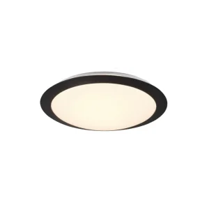 Garantía De Devolución De Dinero Plafón de baño Trio Umberto LED negro mate 3000K IP44 Ø29cm 680310132